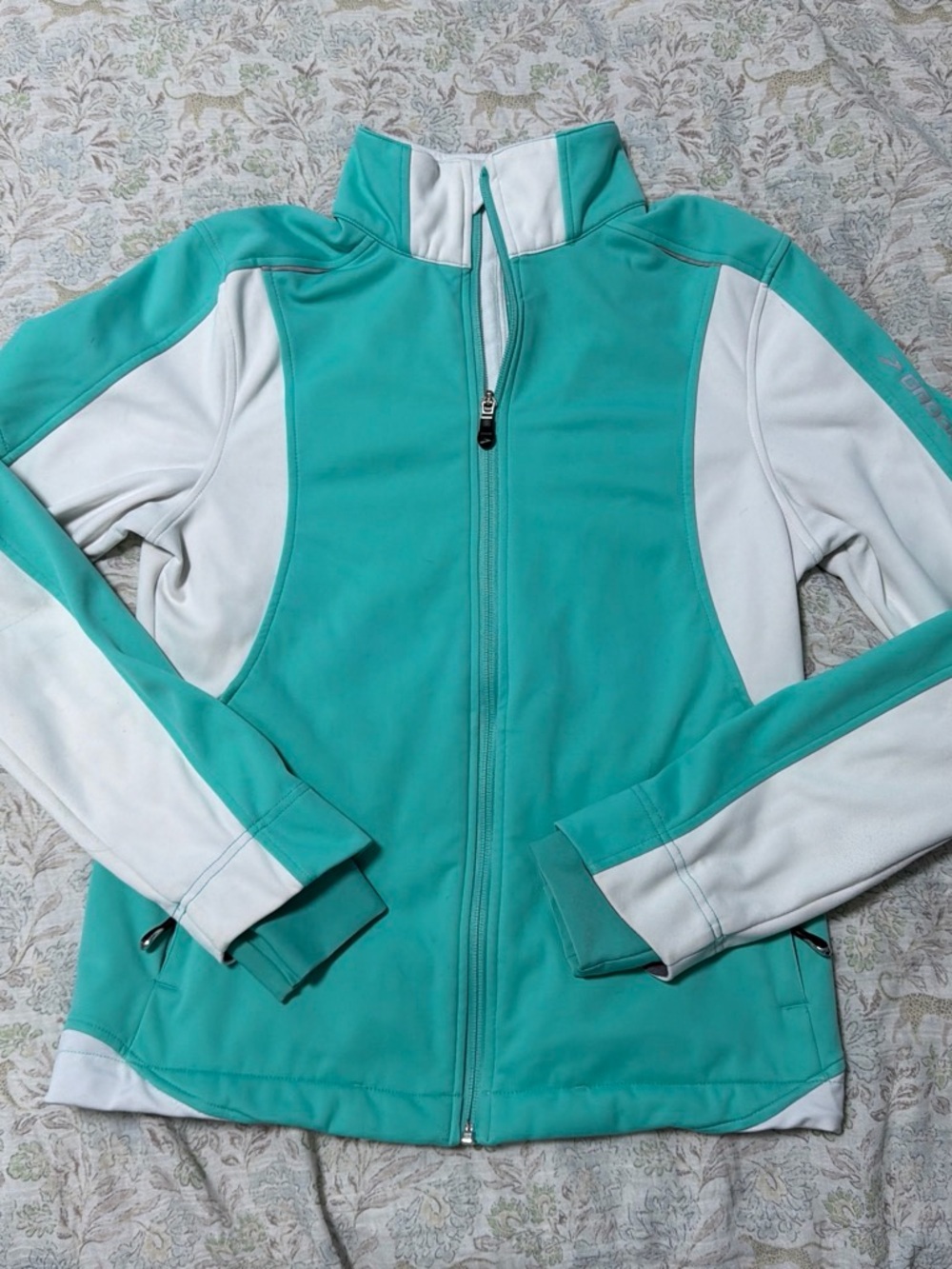 Brooks Teal and White Softshell Utility Jacket